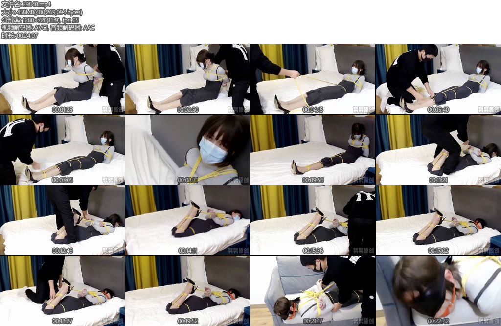 [面具原创] 面具男 努努肉丝高跟堵嘴放置口水直流-丝依依