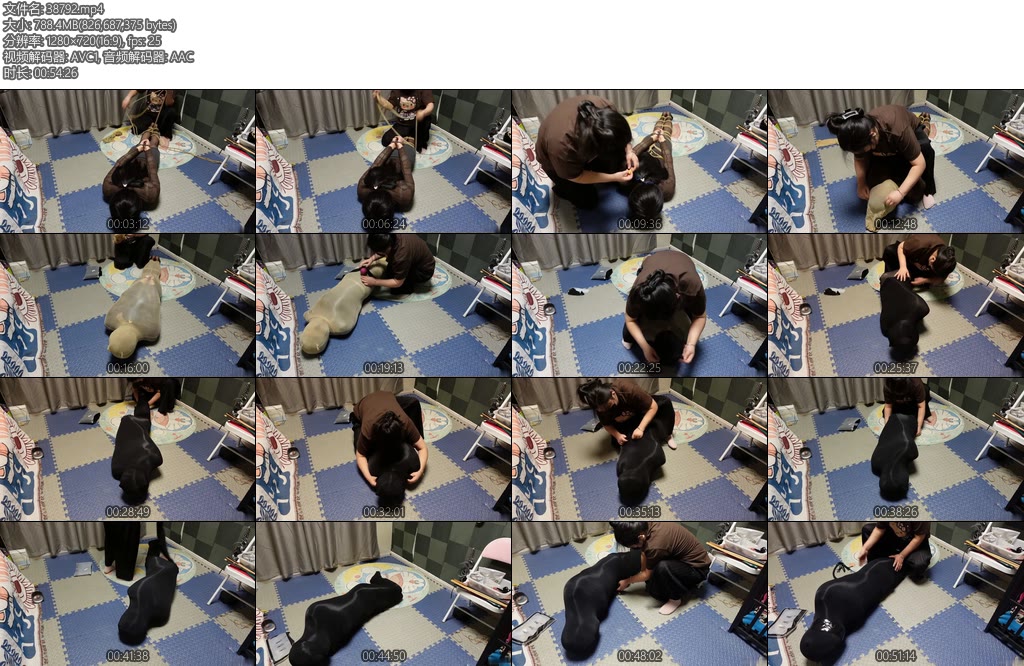 [亚洲绳艺] 木乃伊丝袜全包15层丝袜刚从笼子里放出来的伪娘穿着咖色的上衣黑丝给她拿15层丝袜全包起来是什么体验带着铐子腿上用绳子绑住15层袜子层层包裹-丝依依