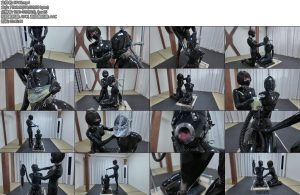 [鹿角与猫爪] 乳胶爪爪S调教重装拘束的乳胶口便器全身重型金属镣铐拘束在钢管刑架上只露出口穴的乳胶玩具任由乳胶爪爪严厉玩弄强制深喉塑封窒息-丝依依