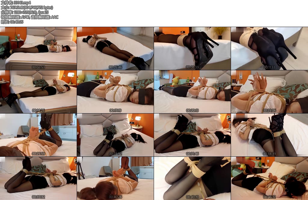 [吴越原创] 黑丝OL紧缚驷马放置-丝依依