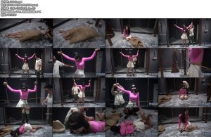 [MJ影视] 麻袋绑匪（2）漂亮高颜值美女琪琪被麻袋绑匪盯上麻袋套住抗走各种捆绑蒙眼勒嘴羞辱玩弄后被L死-丝依依