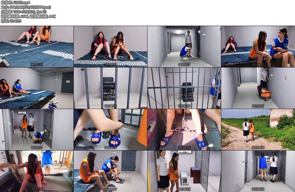 [鑫鑫原创] 三名女犯被关押在监狱大声吵嚷带其审讯指认现场带连体镣铐重镣钉死镣死铐前所未有剧情-丝依依