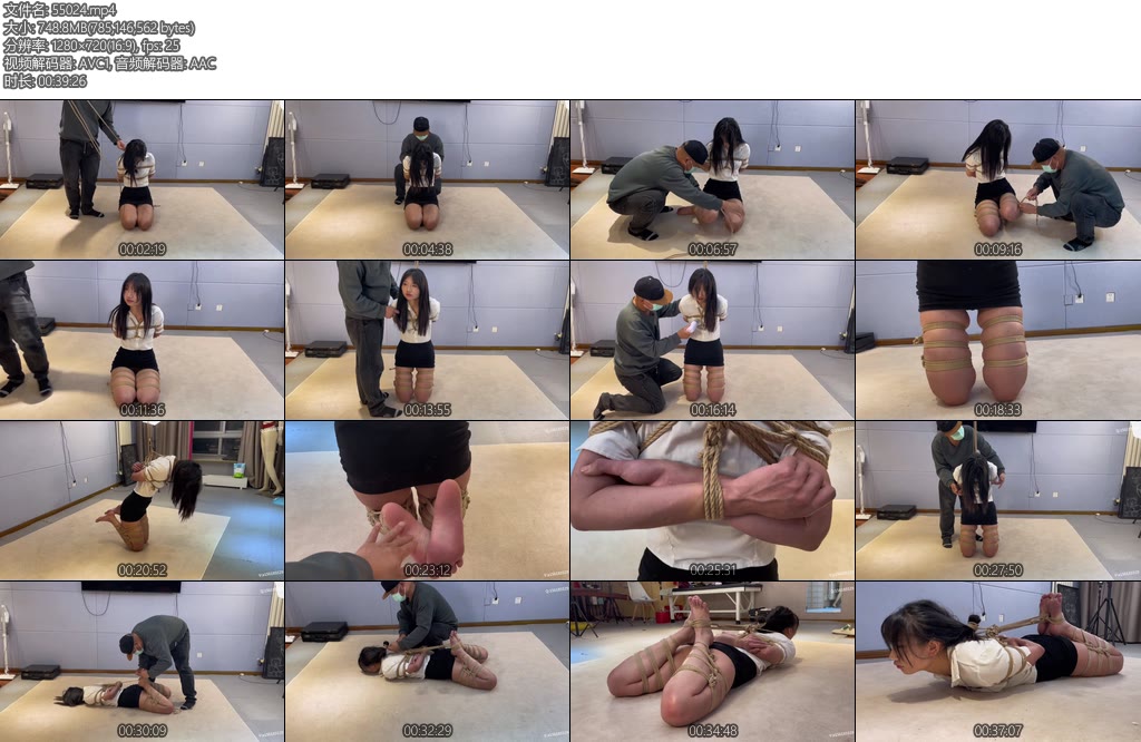 [龙飞原创] 驷马折腿吊缚tk抽打新人-丝依依