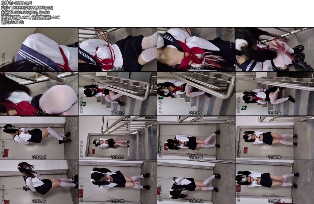 [栗栗子原创] 被欺凌的乖乖女班长（1）户外强高楼梯间失禁水手服女学生双马尾白丝乖乖女调教反复强高-丝依依