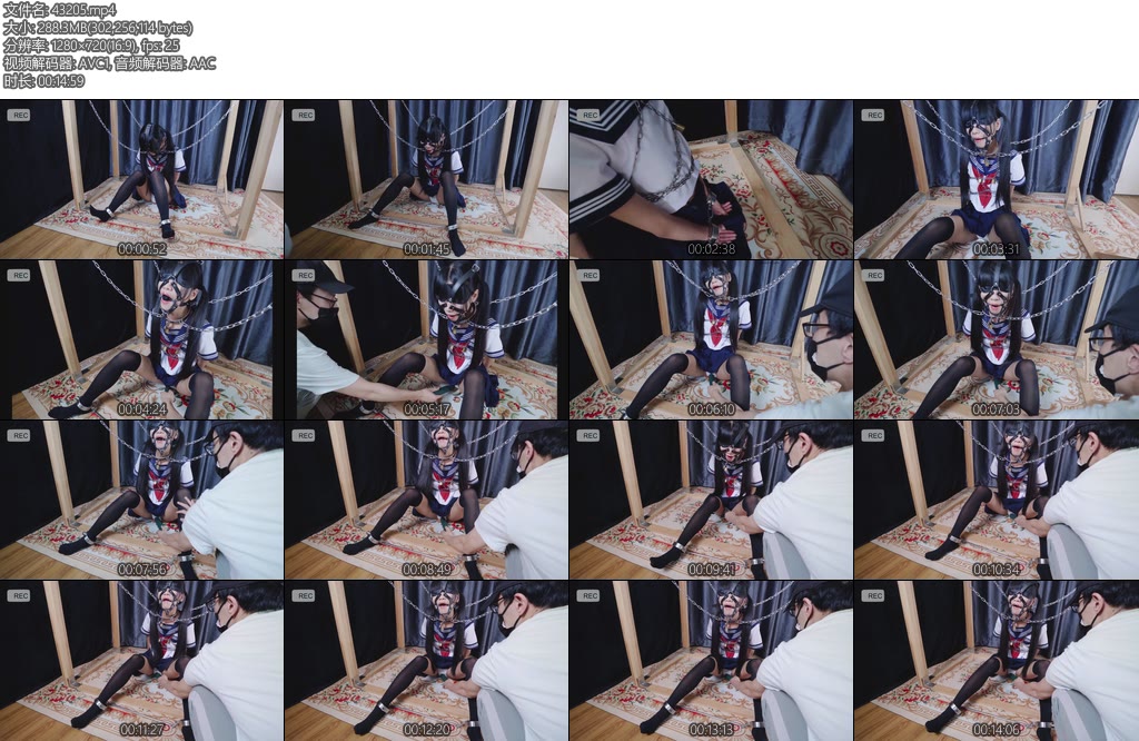 [亚洲绳艺] 金属镣铐拘束M开腿震动糕朝-丝依依