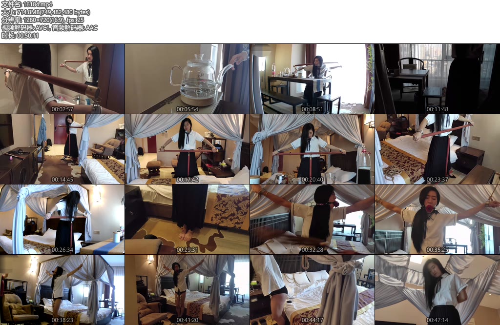 [夜未央] 妻奴调教日记第二部（上） 戴枷展示茶艺 锁死囚铐 大字吊 藤条鞭打 调戏电击-丝依依