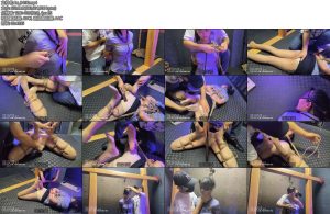 [雨辰原创] 驷马受辱小M见见肉丝秘书装捆绑玩胸虐阴强高耳光羞辱SP打脚心-丝依依