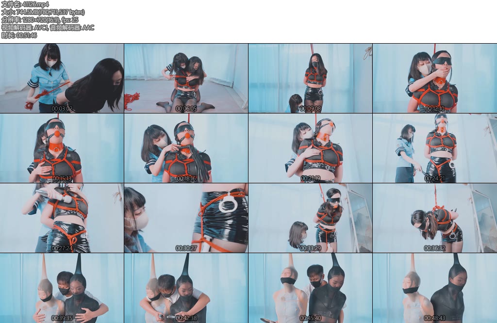 [小丑原创] 反差日系甜妹VS美系御姐瘦弱甜妹捆绑丰满御姐女女百合捆绑乱摸最后双双被丝袜全包胶带堵嘴强制-丝依依