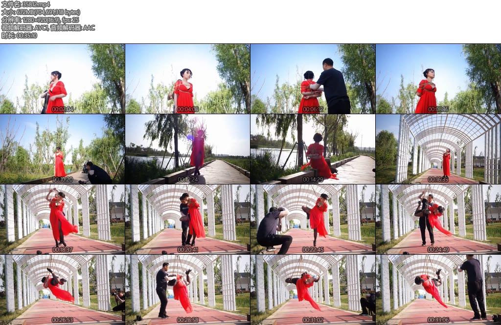 [锐度主张] 嫣儿 户外国风性感红裙经典日式后手胸缚悬吊-丝依依