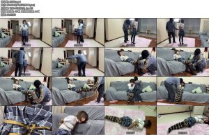 [贝特原创] 全身紧缚捆绑模特小艺气质极佳的美女韧性也很好JK制服加马油黑丝袜全身直臂紧缚捆绑口球堵嘴挣扎-丝依依