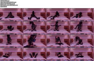 [JIOJIO原创] 黑色UP漆皮吊带胶衣自缚电击训练器-丝依依