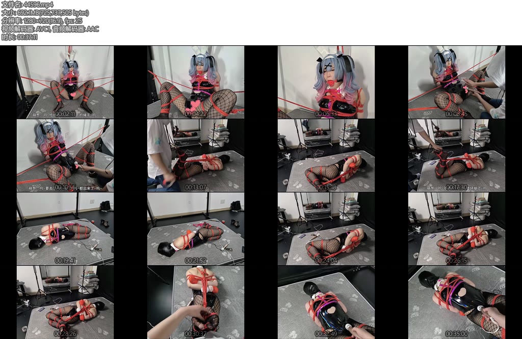 [亚洲绳艺] 兔子洞萌葱伪娘-丝依依