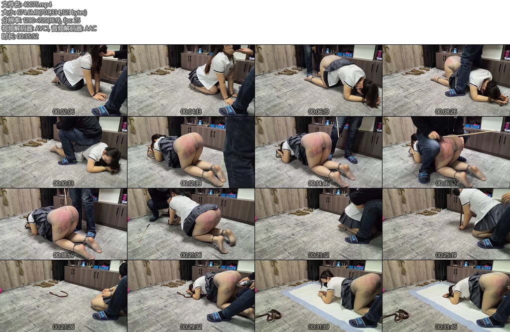 [雨辰原创] 七七调教日记实录JK灰丝K9皮拍藤条快乐棒羞辱惩罚强高关押-丝依依