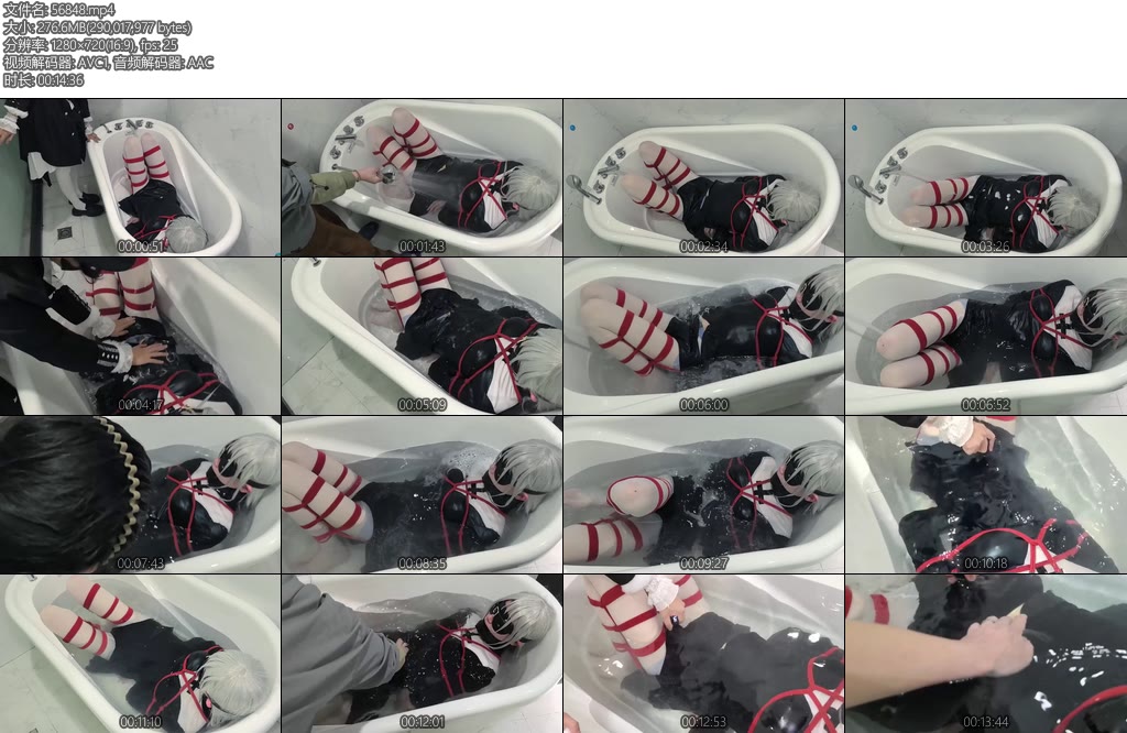 [里希ericy] 浴缸紧缚淹水放置玩具调教-丝依依