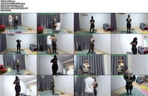 [可乐inrey] 还不上欠债的柯莹以缚抵债债柯莹站立日式鼻夹牵引强制抬头费力挣脱后发现挣脱不掉-丝依依