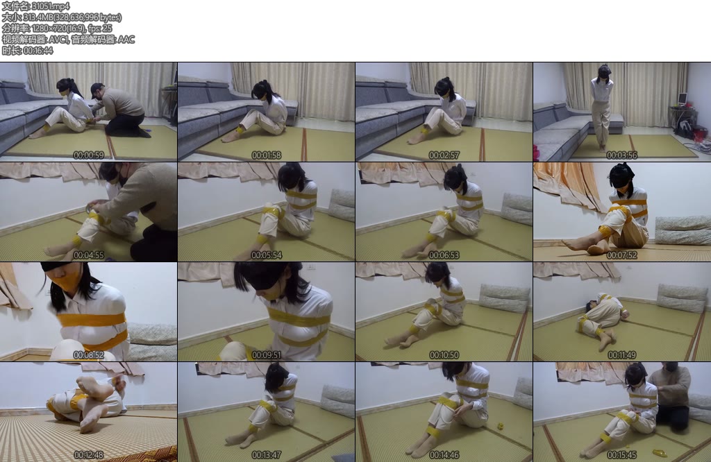 [新月原创] 红豆定拍胶带女孩短肉丝胶带捆绑是相当的不错-丝依依