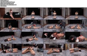 [试炼原创] 大胸女大被驷马分腿紧缚挣扎超紧股绳短裙肉丝丝巾强制堵嘴胶带封嘴-丝依依