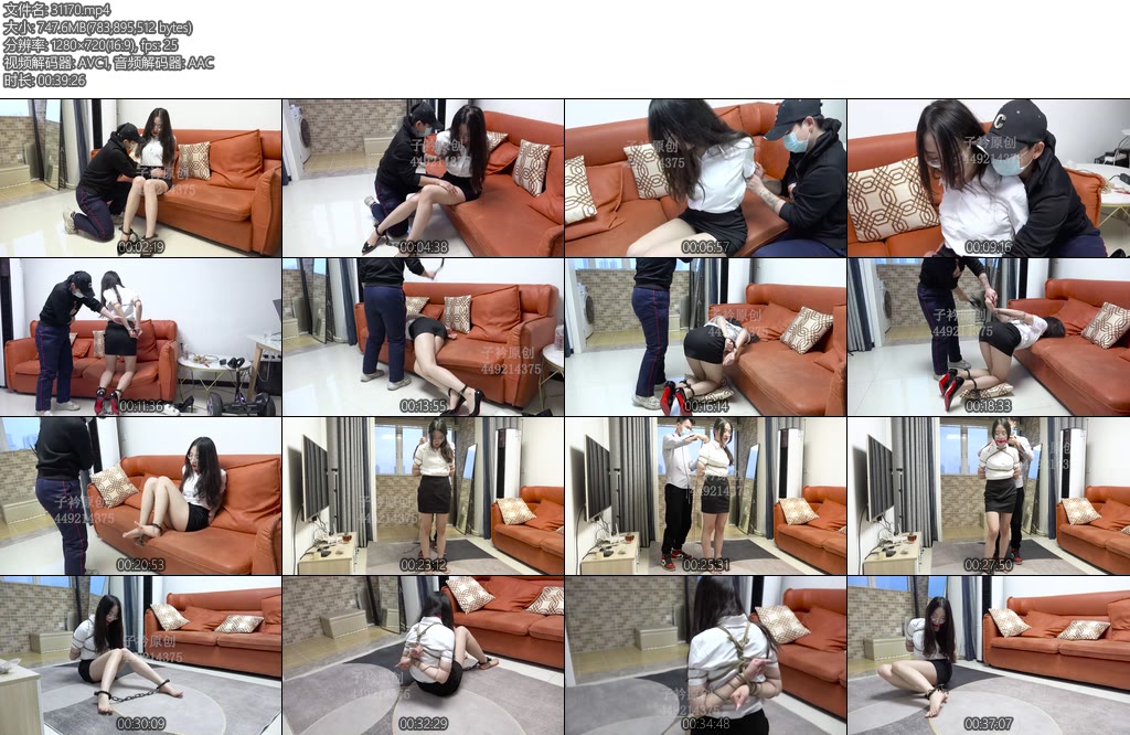 [子衿原创] 妍如镣铐鞭打全身呻吟 五花脚镣挣扎口球口水-丝依依