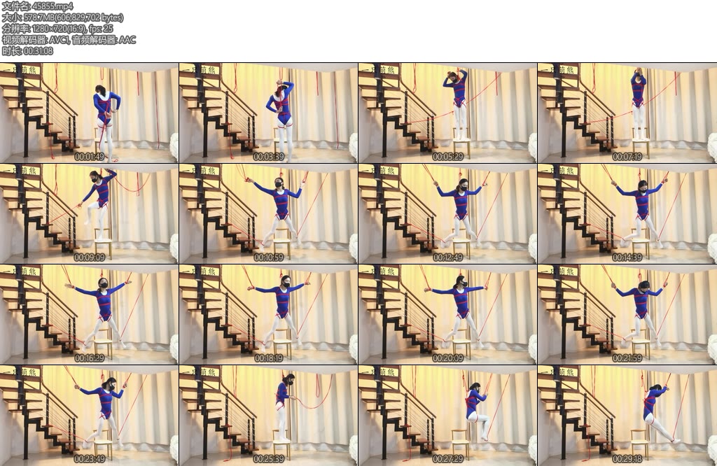 [一只萌熊] 体操服大字吊起自缚-丝依依