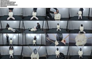 [鹿角与猫爪] 一只没有反抗能力的玩物医用帆布拘束衣束缚双手芭蕾高跟鞋限制站立能力戴上乳胶头套胶带折腿缠绕内置充气塞最后再佩戴xx训练器-丝依依