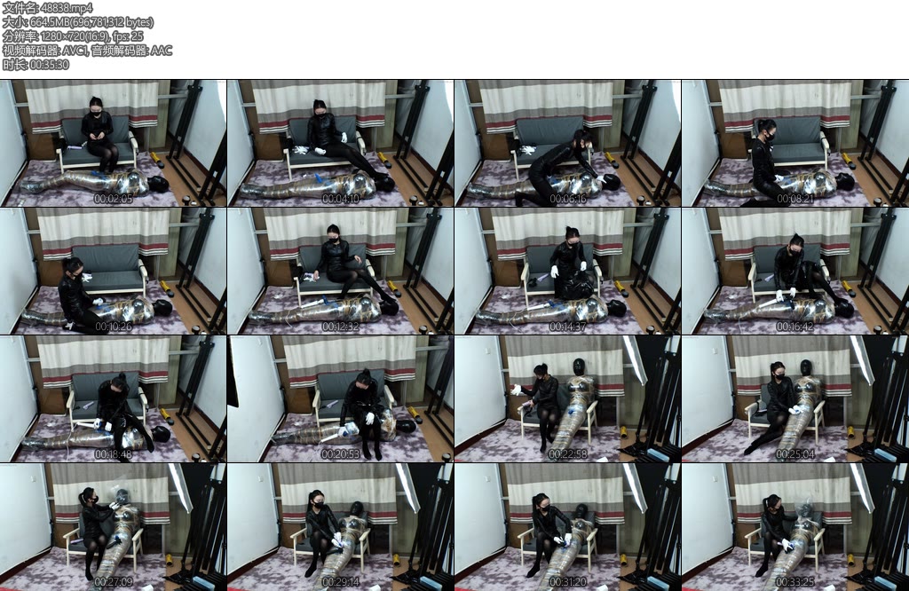 [墨月与安安] 超绝物化玩偶严厉榨干100米绳子保鲜膜紧缚完全物化墨月再一次化身无情榨汁机器安安从头到脚严密紧缚包裹被迫当做物品严厉玩弄激烈扭动挣扎却连哭都哭不出来这期真的太狠了-丝依依