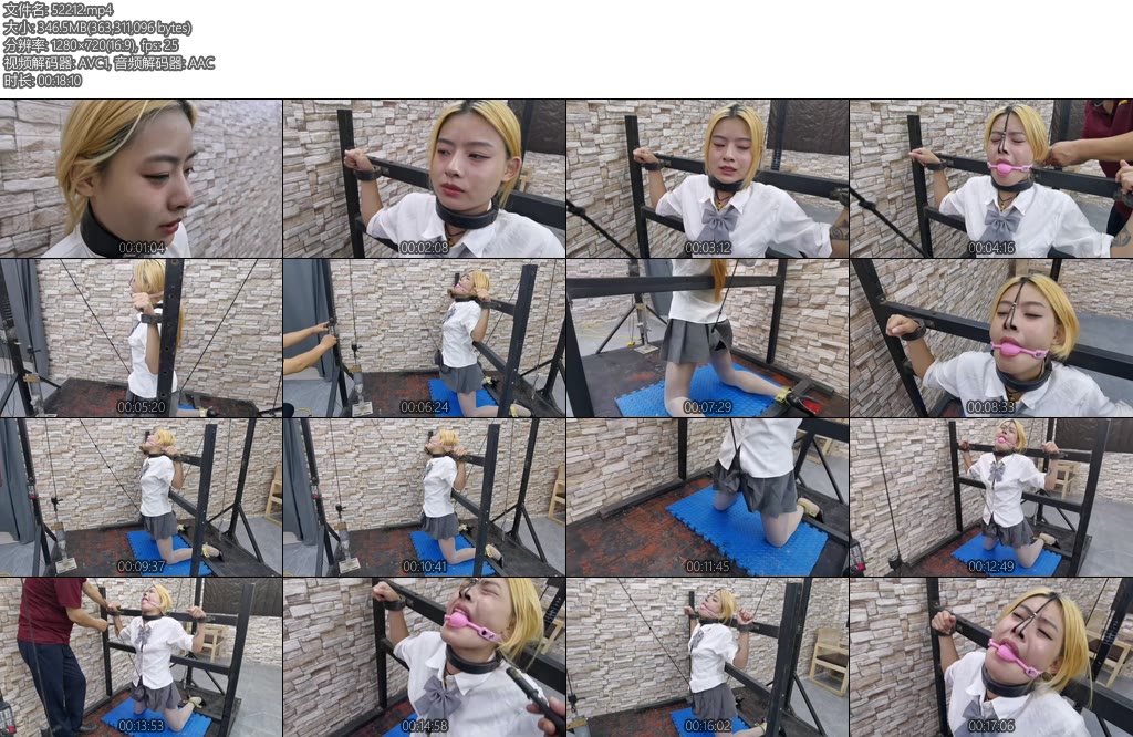 [飞天原创] 继续审问JK少女毒犯希希还是不配合直接禁锢在拘束架加大力度审问折磨-丝依依