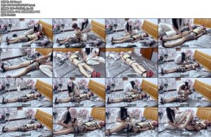 [出租屋原创] 出租屋游戏 小董长时间被拘束放置刺激并进行寿司投喂玩具长时间开启40分-丝依依