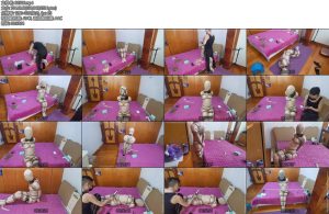 [网友原创] 我的媳妇 126弹、（上）连体肉丝五层丝袜套头外加高强度塑料袋电击片QZGC-丝依依