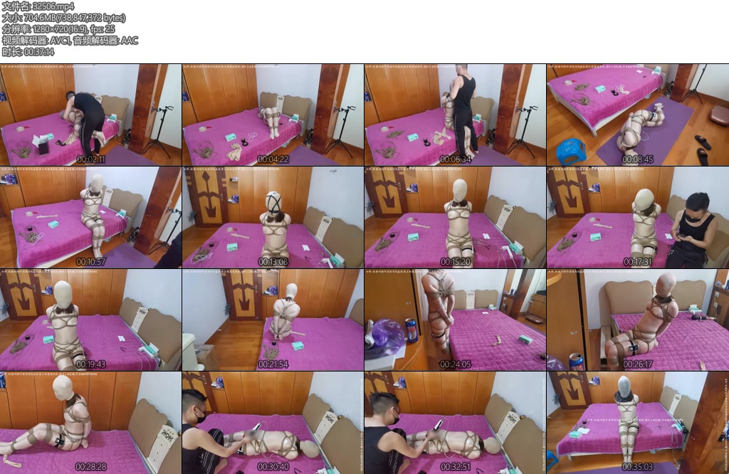 [网友原创] 我的媳妇 126弹、（上）连体肉丝五层丝袜套头外加高强度塑料袋电击片QZGC-丝依依