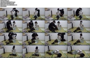 [新月原创] 彩依定拍黑丝蒙眼蒙嘴日式胸缚绑起来拍照-丝依依