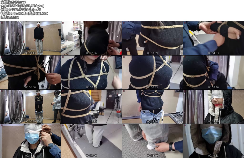 [绳之韵] 云婷户外尝试（第一集）后高手股绳捆绑与未知的忐忑体验-丝依依