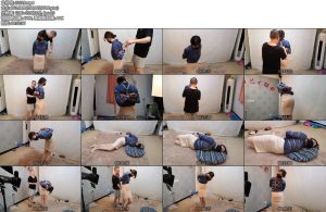 [束缘阁] 杨蕊 蓝衬衣职业装 五花紧缚-丝依依