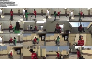 [胜景影视] 楼顶上的紧缚风采-丝依依