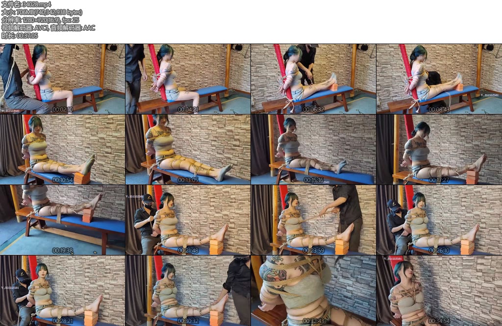 [一绳所爱] 性感纹身女孩李珂儿体验老虎凳-丝依依