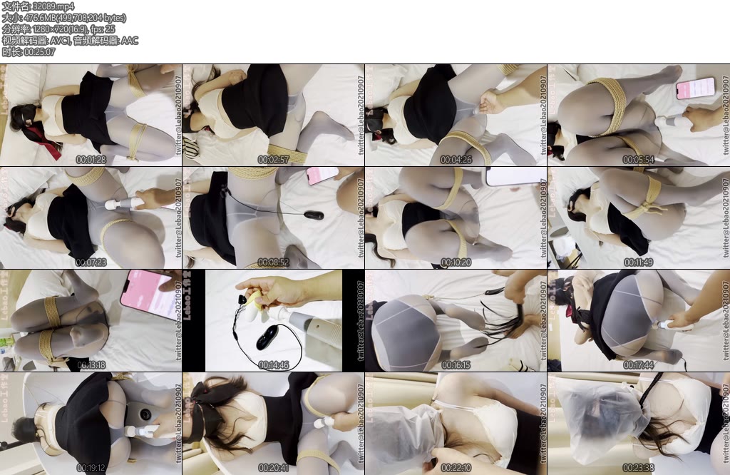 [Lebao] 绑架丝袜控大小姐（1）禁室X_X喜欢丝袜的千金大小姐被绑架穿着透肉灰丝被当成玩具开腿束缚套上呼吸袋-丝依依