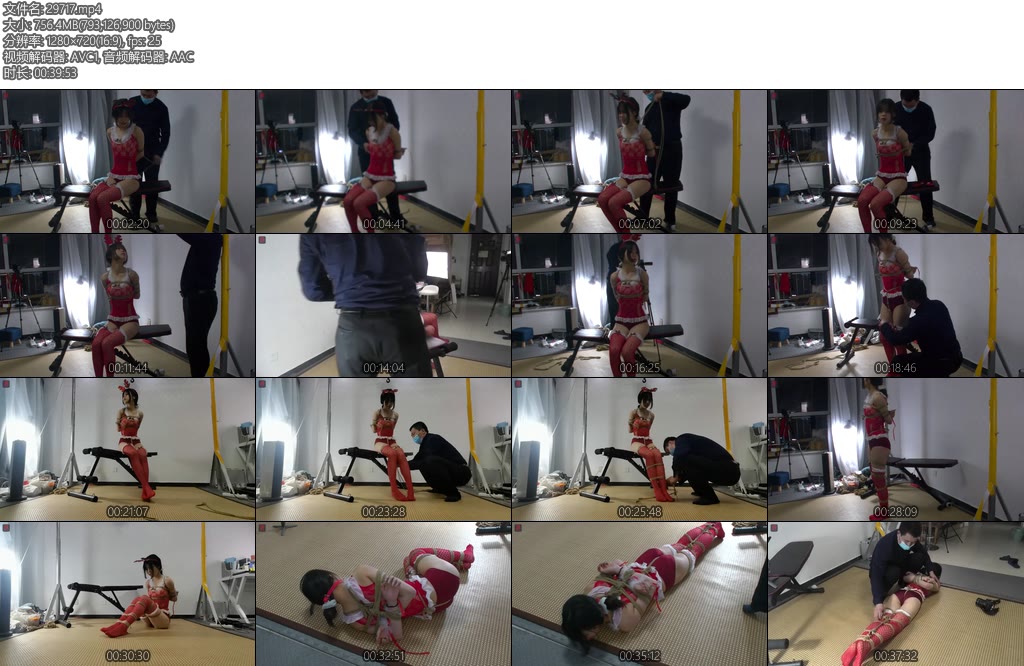 [亚洲绳艺] 猫性美少女 渐入佳境的奴性 网袜 圣诞情趣装 曼妙胴体-丝依依