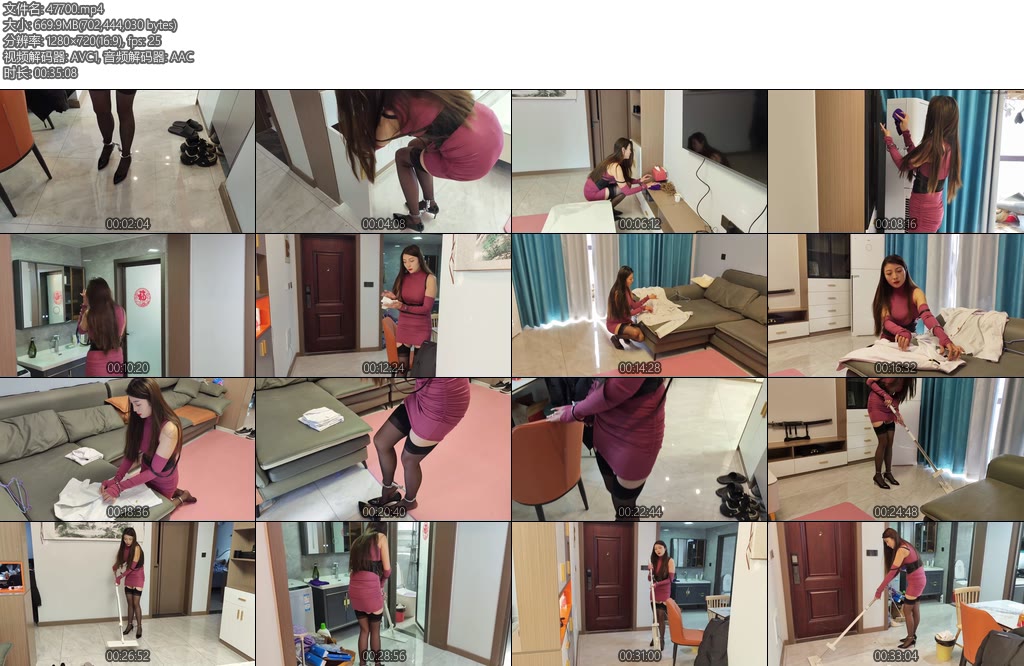 [李大侠] 佳佳带手铐脚铐打扫卫生-丝依依