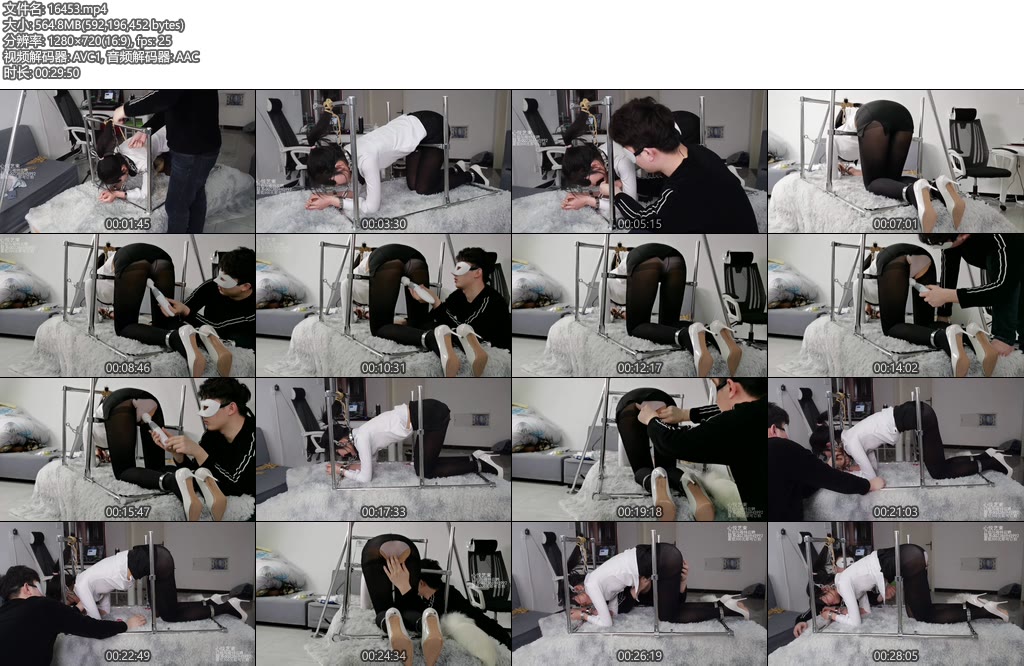 [心悦艺束] 00后得小姐姐黑丝OL丽人得K9初体验，棒棒强制+内置TD。全身禁锢呼救不能-丝依依