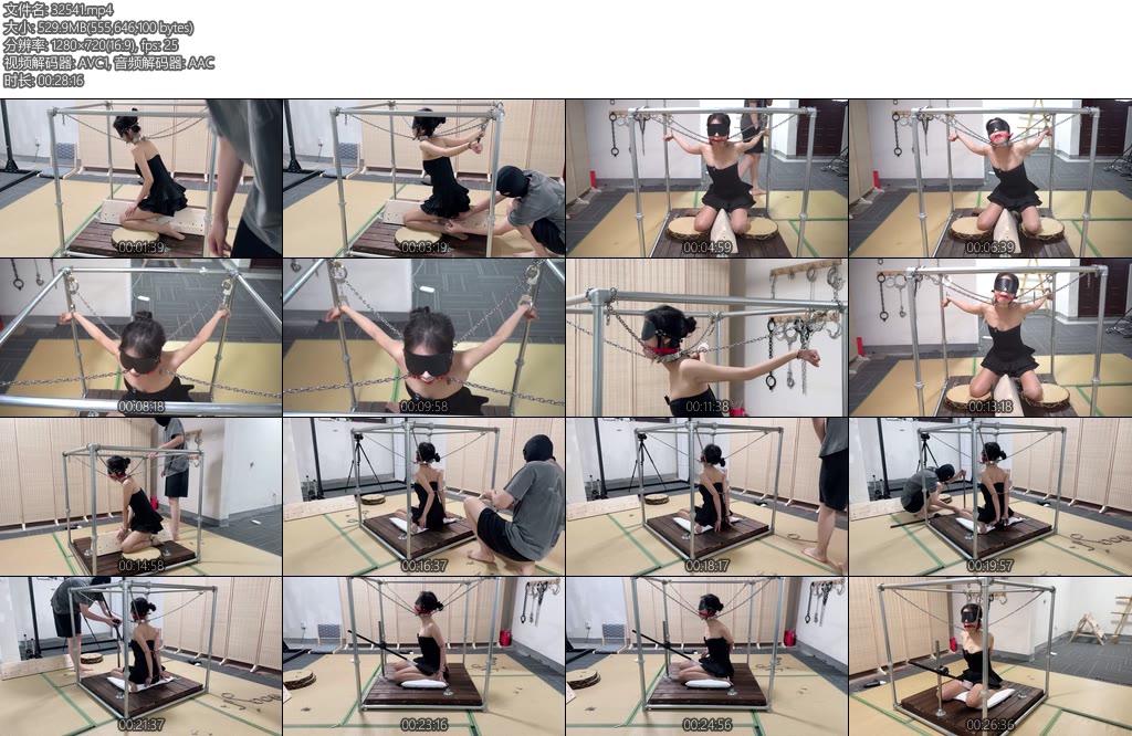 [涵涵原创] 金属拘束架木马鸭子坐-丝依依