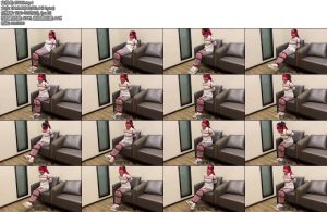 [臭脚妹妹] 不一样的臭脚妹妹瑜伽裤白棉袜帆布鞋红绳口球无内-丝依依