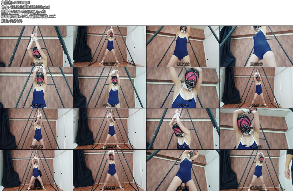 [亚洲绳艺] 女子生徒戒めプールの更衣室-丝依依