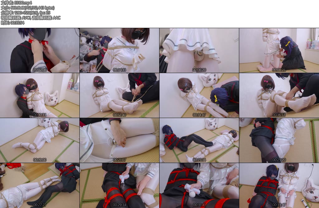 [刻猫猫] 不是色猫猫伪娘大社保双人缚JK贞操锁-丝依依