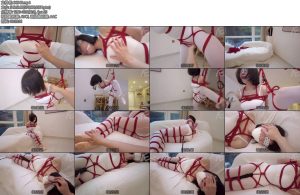 [亚洲绳艺] 4K新人白丝舞蹈服舞蹈鞋勒出缝的股绳高片足半吊赛小玩具罚站布条蒙眼勒嘴蛇缚震动高朝胶带封嘴捏鼻呼控-丝依依