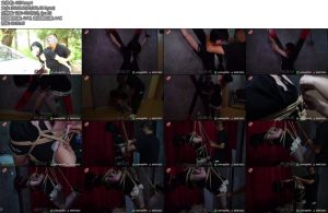 [魔束原创] 魔束剧情片肉货01后备箱x架吊缚驷马口球-丝依依