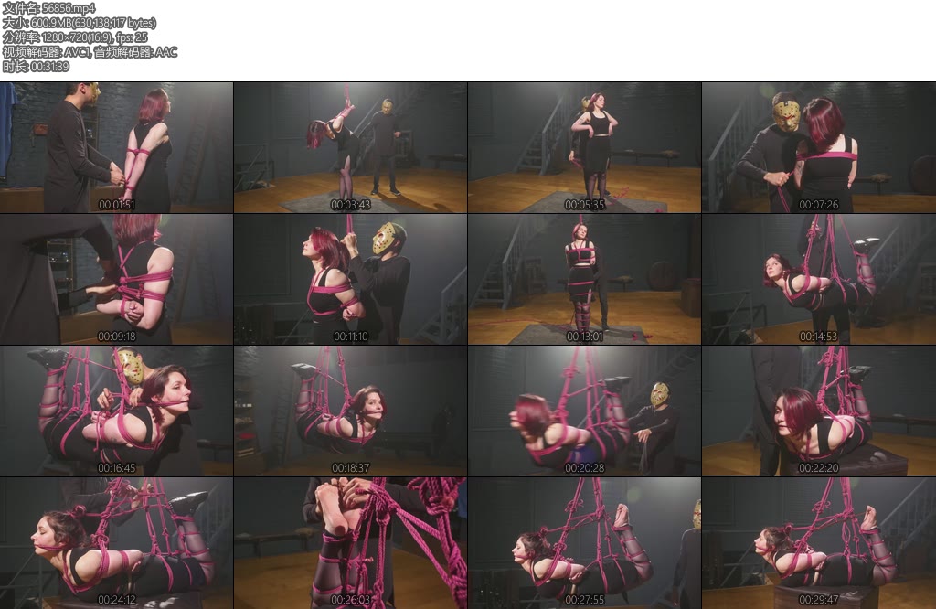 [欧美绳艺] Elaria First Experience in Suspended Hogtie for a Lovely Rope Bunny-丝依依