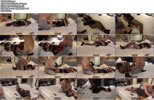 [BJ原创] 北京绳艺 某航在职空姐（第三集）旗袍黑丝高跟蒙眼堵嘴并腿缚小M被按在床上真假棒棒共同强高小M呻吟声不断-丝依依