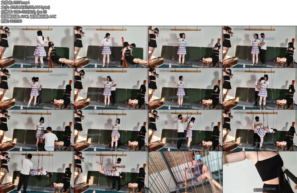 [山鬼原创] 五个妹子被捆起来玩弄各种姿势各种造型（第五集）-丝依依