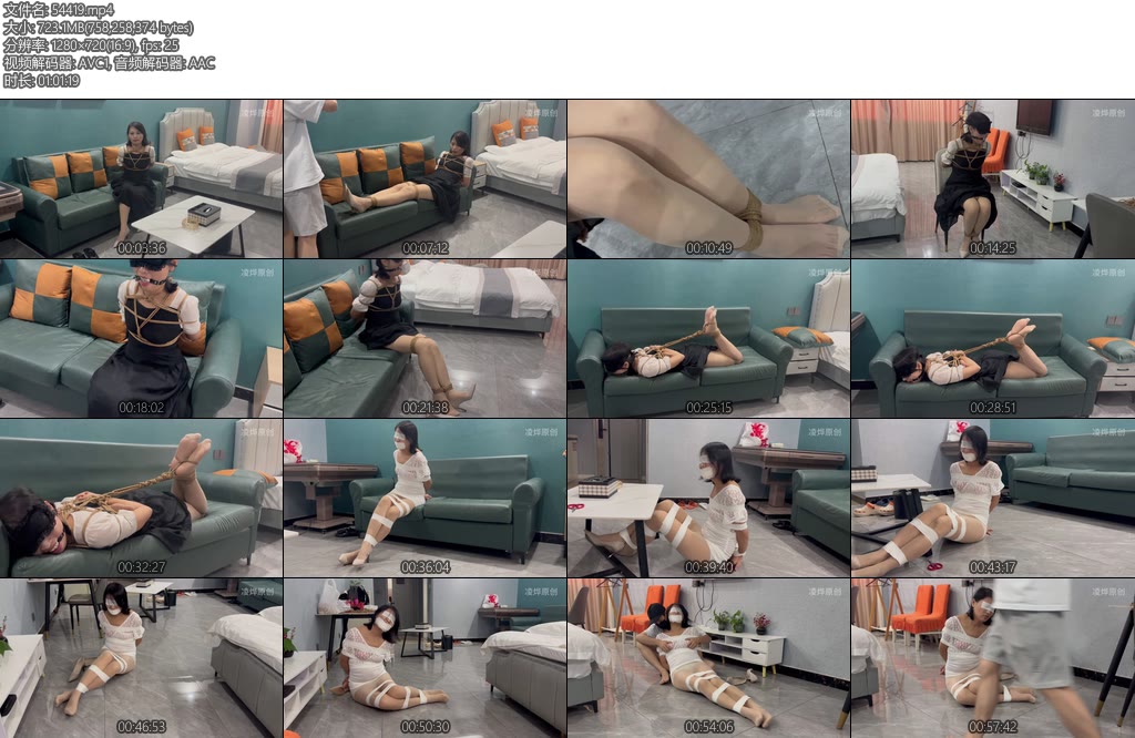 [凌烨原创] 凌day 新模杏子体验黑色连衣裙白色包臀裙肉丝高跟鞋捆绑胶带挣扎抚摸tk-丝依依