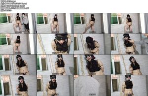 [惜缘原创] 模特小虹紧缚单腿吊，放置体验鼻夹口球，口水流一地-丝依依