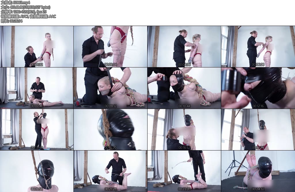 [欧美绳艺] TRIPLE DESTRUCTION TAPED ZIP TIED AND PUNISHED JULIE-丝依依